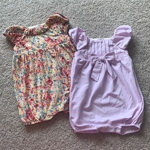 Isabella & Chloe snap rompers size 9M *EUC*